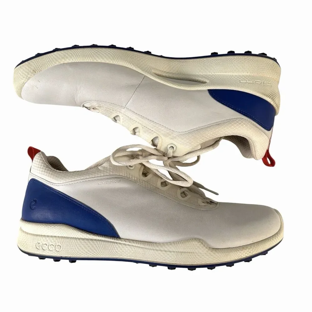Ecco Biom Hybrid White/Mazarine Blue Mens Golf Shoes Size 11-11.5 EU Size 45